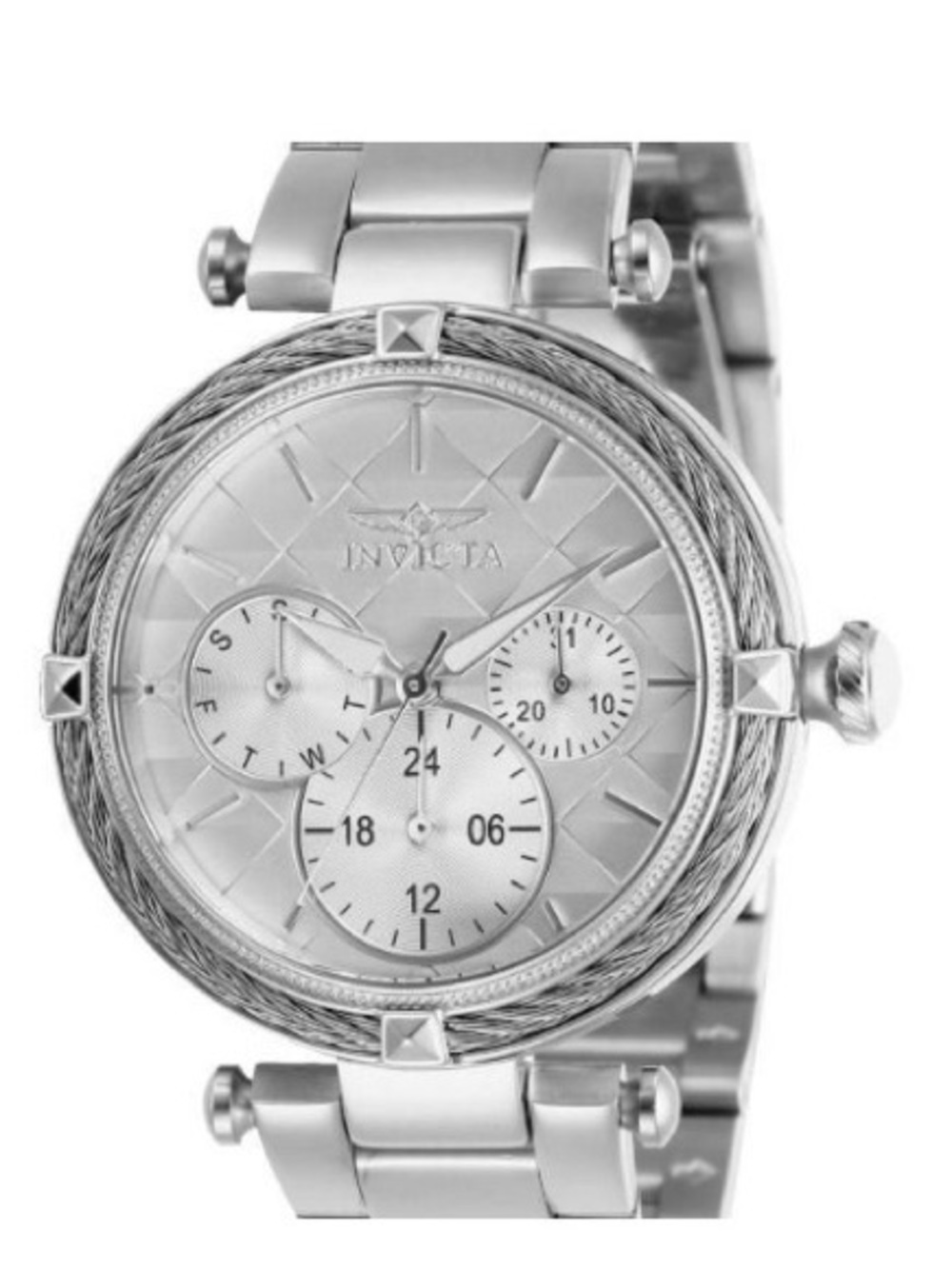 Invicta Silver-Tone Stainless Steel Multi-Function Watch